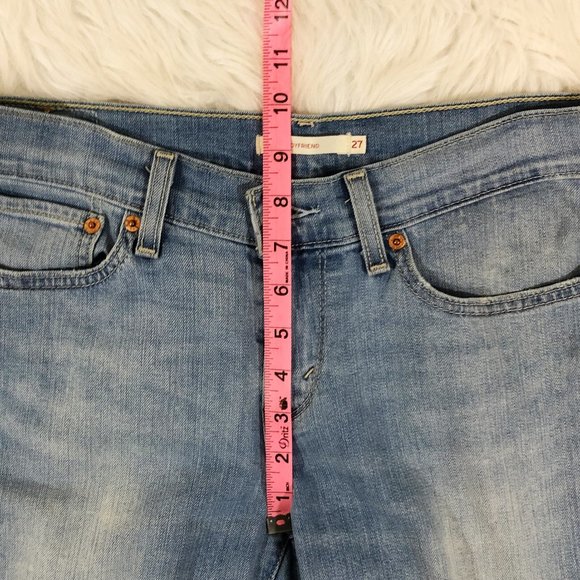 LEVI'S New Boyfriend Light Wash Jeans in Rolling Blues 27 - Picture 6 of 16